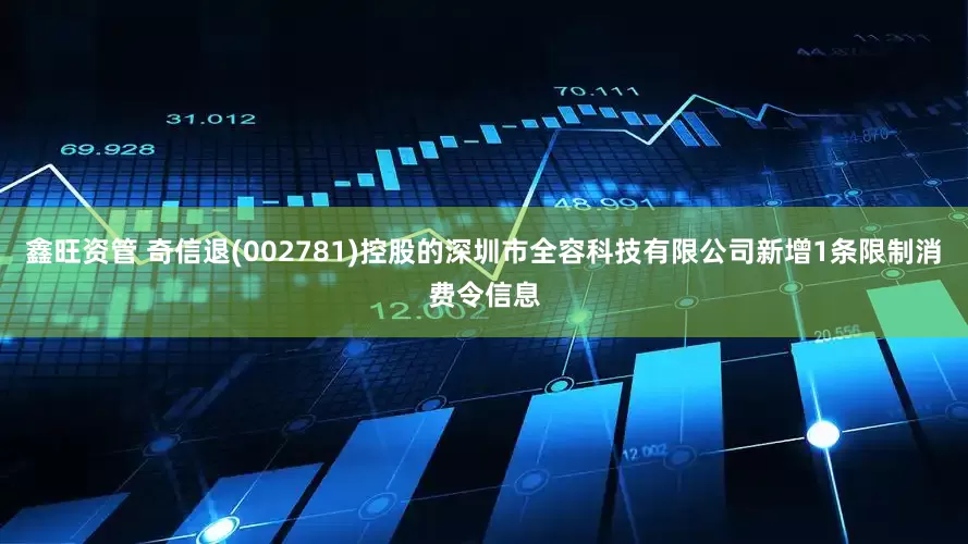 鑫旺资管 奇信退(002781)控股的深圳市全容科技有限公司新增1条限制消费令信息